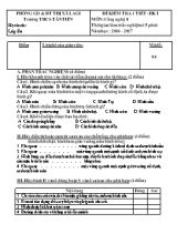 Đề kiểm tra 45 phút - Học kì I môn Công nghệ lớp 8